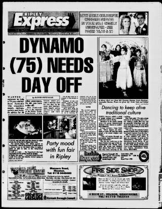 cover page of Ripley Express published on November 2, 1995