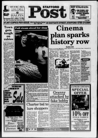 cover page of Stafford Post published on February 2, 1995