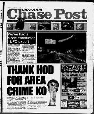 cover page of Cannock Chase Post published on June 18, 1998