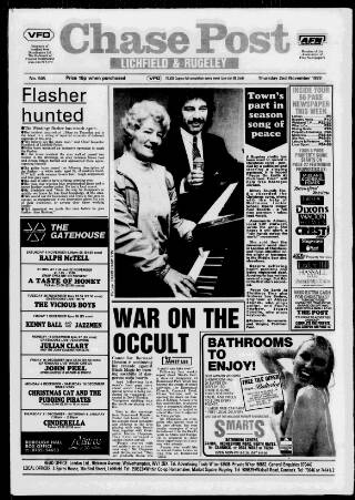 cover page of Lichfield Post published on November 2, 1989