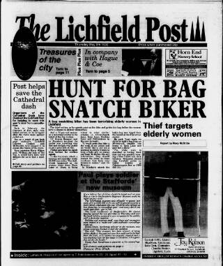 cover page of Lichfield Post published on May 6, 1999