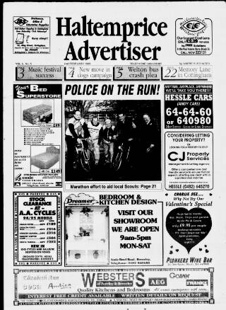 cover page of Haltemprice & East Yorkshire Advertiser published on February 2, 1995
