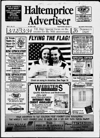 cover page of Haltemprice & East Yorkshire Advertiser published on May 4, 1995