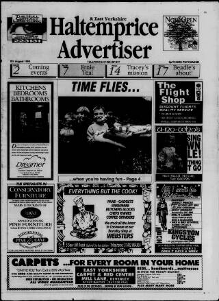 cover page of Haltemprice & East Yorkshire Advertiser published on August 6, 1998