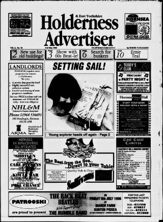 cover page of Holderness Advertiser published on May 2, 1996