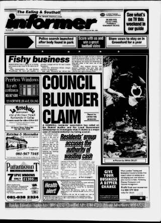 cover page of Ealing & Southall Informer published on June 18, 1993