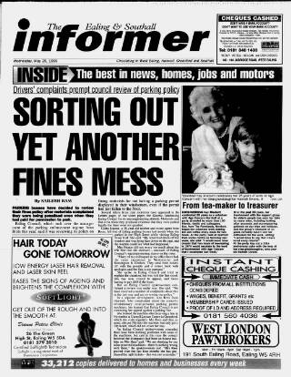 cover page of Ealing & Southall Informer published on May 26, 1999