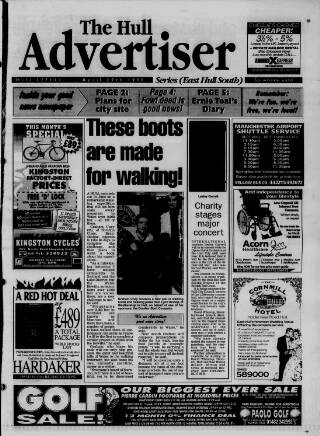 cover page of East Hull Advertiser published on April 29, 1998