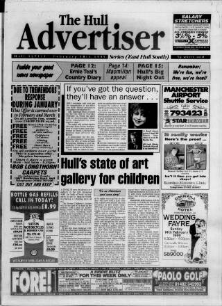 cover page of East Hull Advertiser published on February 10, 1999