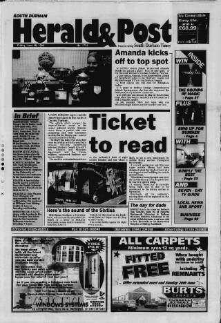 cover page of South Durham Herald & Post published on June 18, 1999