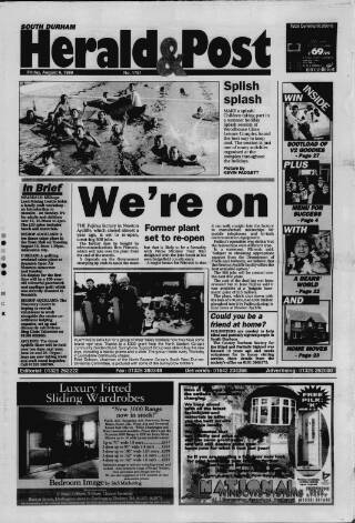 cover page of South Durham Herald & Post published on August 6, 1999