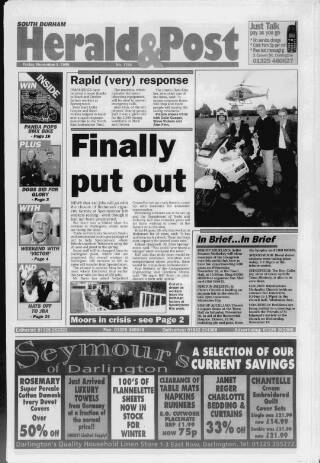 cover page of South Durham Herald & Post published on November 5, 1999