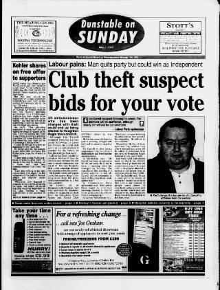 cover page of Dunstable on Sunday published on May 2, 1999