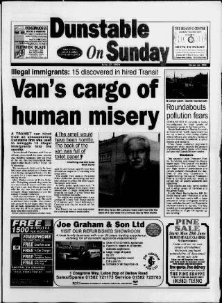 cover page of Dunstable on Sunday published on June 27, 1999