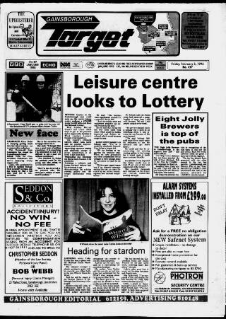 cover page of Gainsborough Target published on February 2, 1996