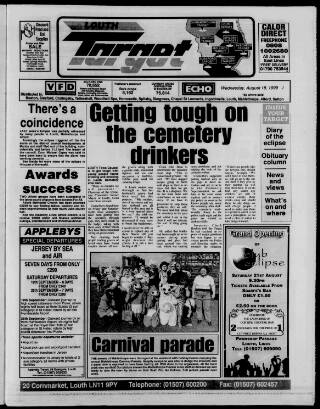 cover page of Louth Target published on August 18, 1999