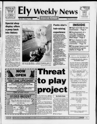 cover page of Ely Weekly News published on February 11, 1999