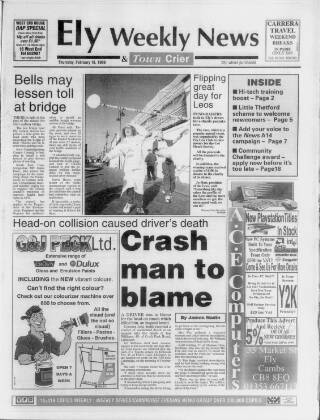 cover page of Ely Weekly News published on February 18, 1999