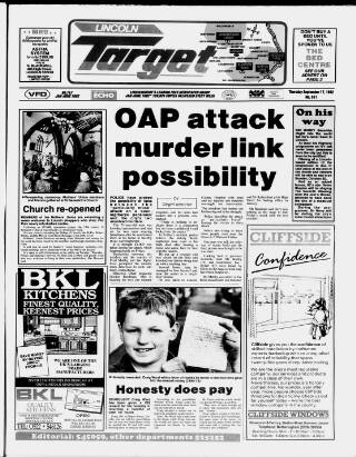 cover page of Lincoln Target published on September 17, 1992