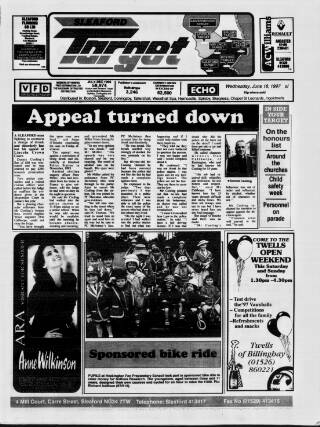 cover page of Sleaford Target published on June 18, 1997