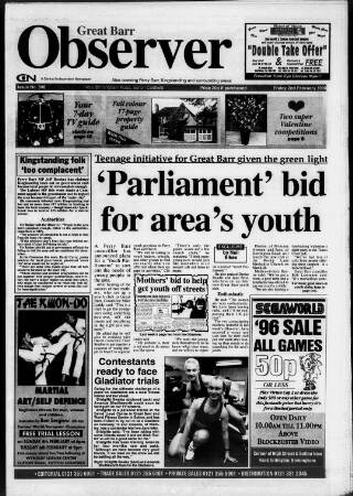 cover page of Great Barr Observer published on February 2, 1996