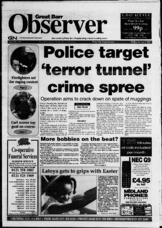 cover page of Great Barr Observer published on April 4, 1997