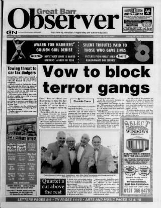 cover page of Great Barr Observer published on November 19, 1999