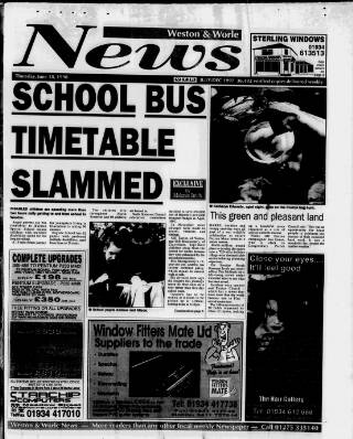 cover page of Weston & Worle News published on June 18, 1998