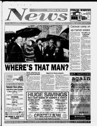 cover page of Weston & Worle News published on April 22, 1999