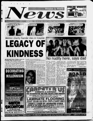 cover page of Weston & Worle News published on November 4, 1999