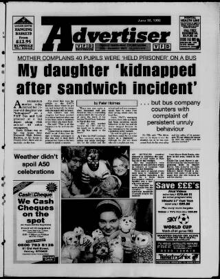 cover page of Potteries Advertiser published on June 18, 1998