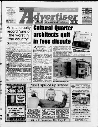 cover page of Potteries Advertiser published on April 22, 1999
