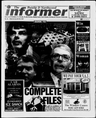 cover page of Ruislip & Northwood Informer published on May 2, 1997