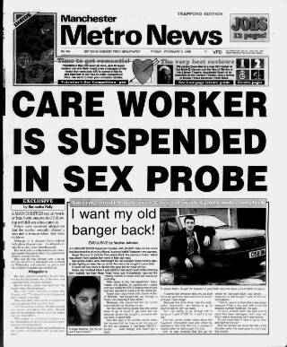 cover page of Manchester Metro News published on February 2, 1996