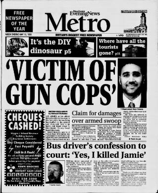 cover page of Manchester Metro News published on May 13, 1999
