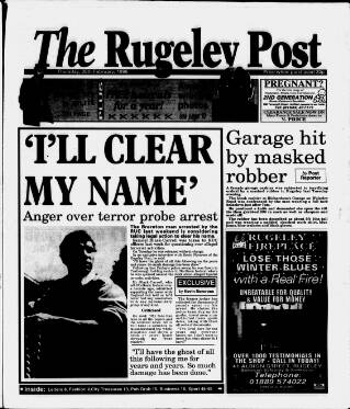 cover page of Rugeley Post published on February 26, 1998