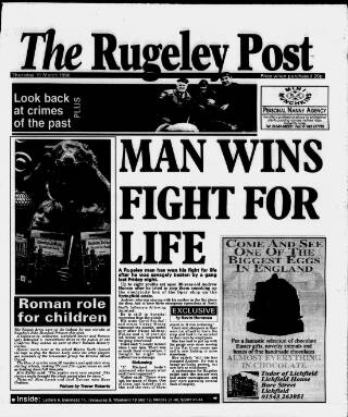 cover page of Rugeley Post published on March 19, 1998
