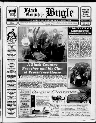 cover page of Black Country Bugle published on August 19, 1999