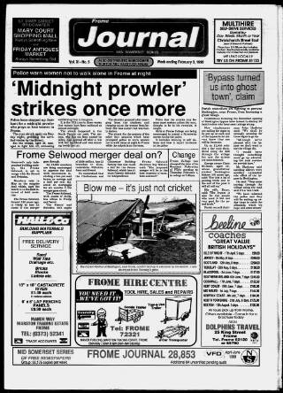 cover page of Frome Journal published on February 3, 1990