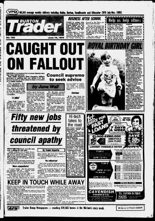 cover page of Burton Trader published on June 18, 1986