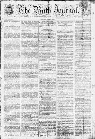 cover page of Bath Journal published on May 2, 1803