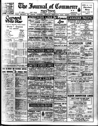 cover page of Liverpool Journal of Commerce published on May 4, 1935
