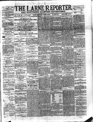 cover page of Larne Reporter and Northern Counties Advertiser published on June 18, 1881
