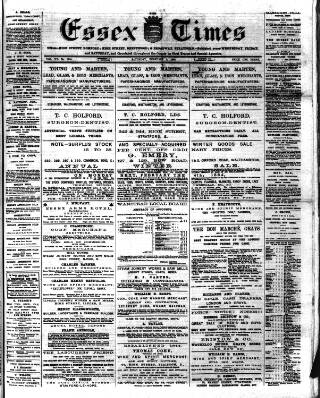 cover page of Essex Times published on February 2, 1884