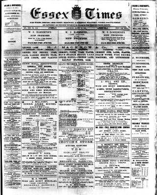 cover page of Essex Times published on March 19, 1892