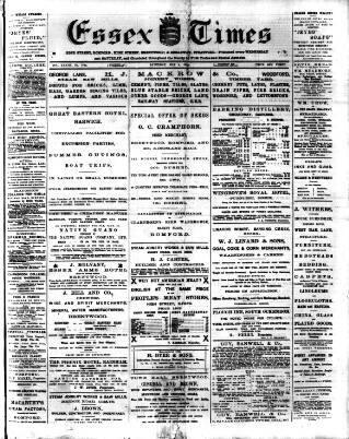 cover page of Essex Times published on May 4, 1895