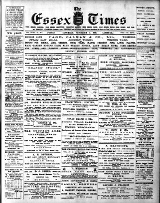 cover page of Essex Times published on November 2, 1901