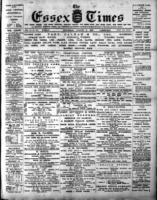cover page of Essex Times published on August 2, 1902