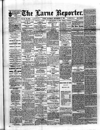 cover page of Larne Reporter and Northern Counties Advertiser published on September 17, 1892
