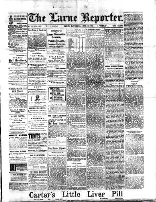 cover page of Larne Reporter and Northern Counties Advertiser published on June 18, 1898